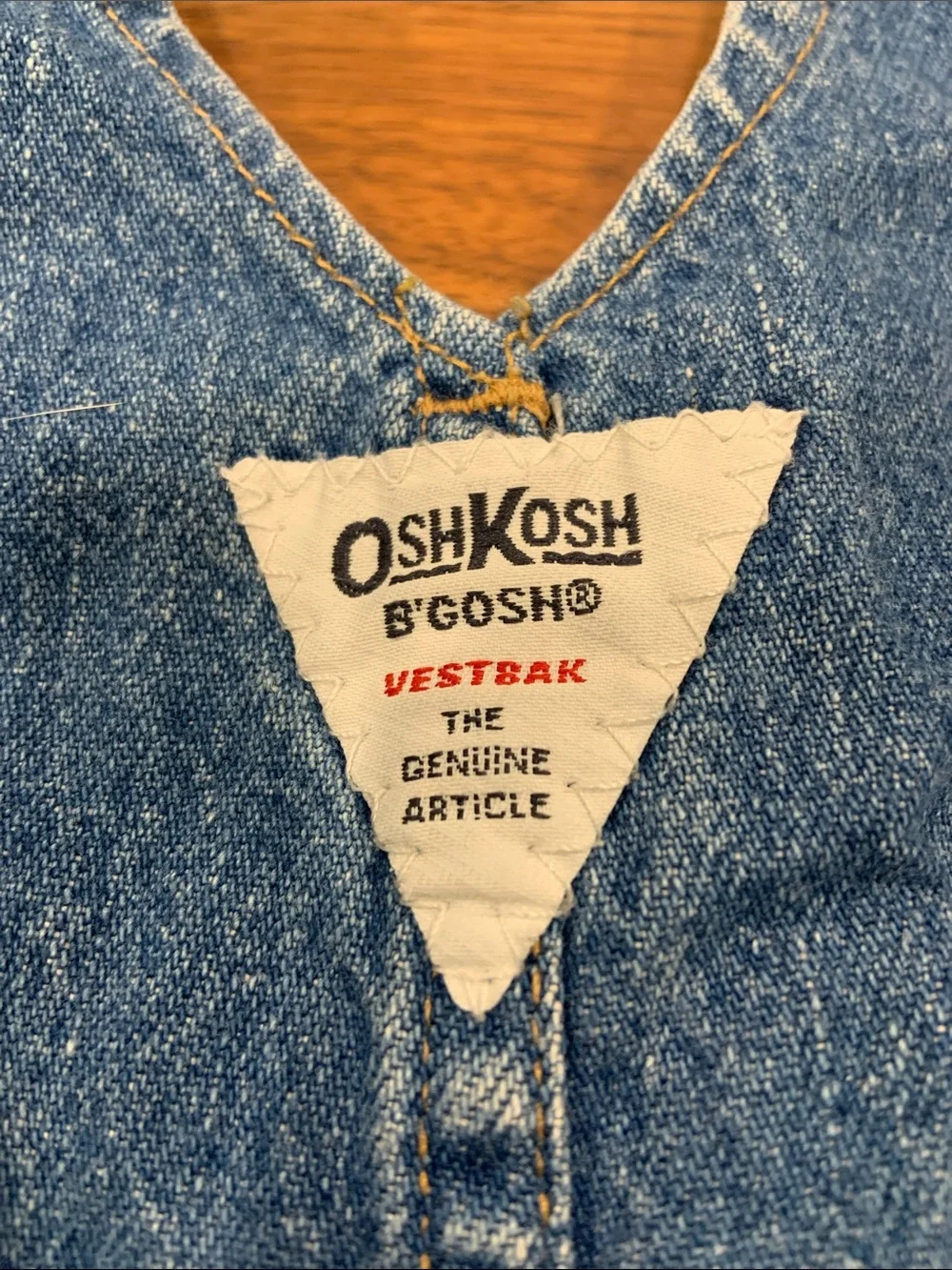 Vintage OshKosh B'gosh Denim Shortalls Overalls 6-9M Honduras Perfect